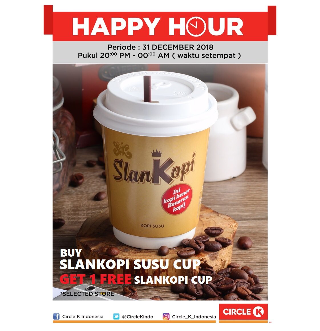 #CircleK - Promo Happy Hour (31 Des 2018)