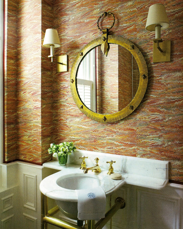 bathroom wall decorating ideas 2010 House Beautiful Small Bathrooms | 638 x 800