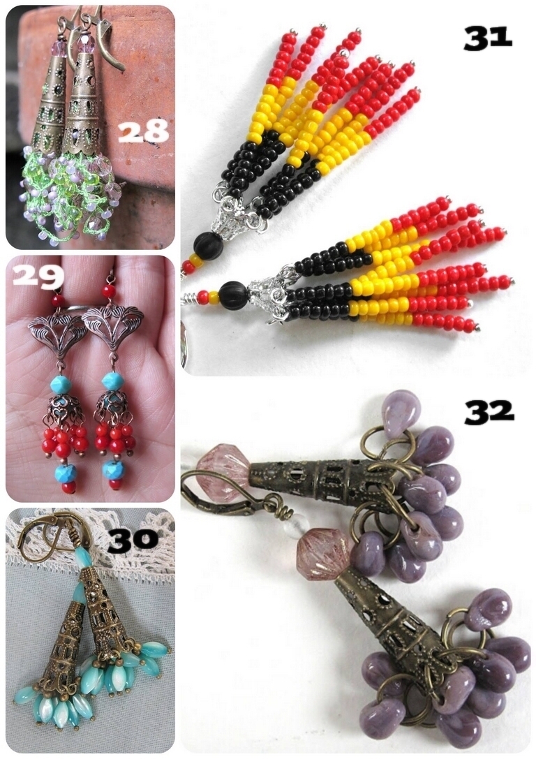 DIY - Collected/verzameld: kralenkapbellen/bead cap earrings