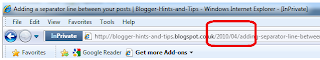 numbers in the website address of a blog post, as show in Internet Explorer