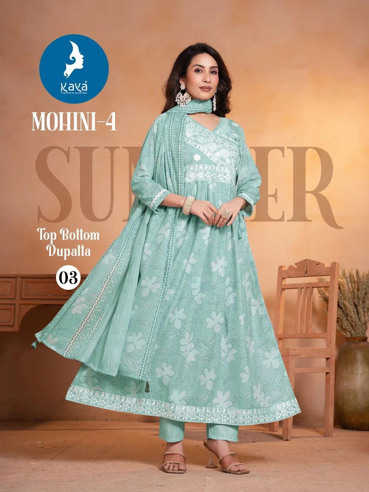 Mohini 4 Anarkali Kaya Readymade Cotton Pant Suits