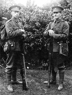 Jack (left) in  Autumn 1914