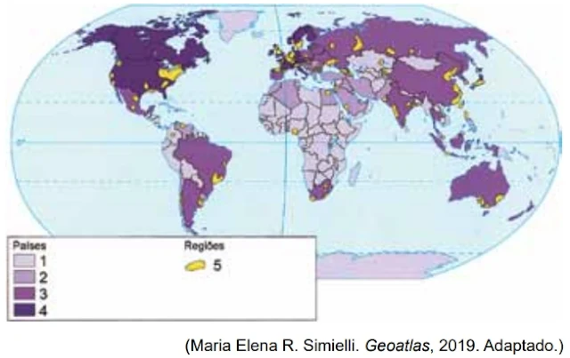 (Maria Elena R. Simielli. Geoatlas, 2019. Adaptado.)