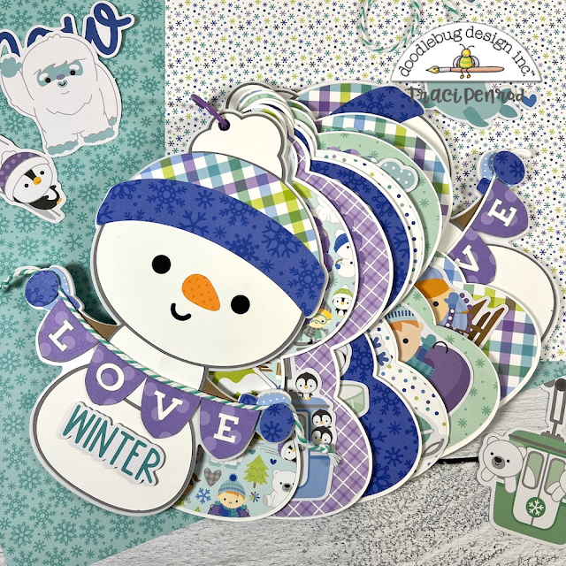 Snowman Shaped Mini Scrapbook by Artsy Albums