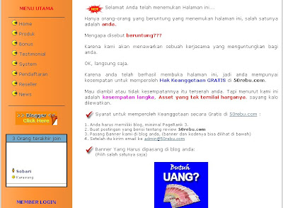 Cara Gratis Gabung di 50rebu.com