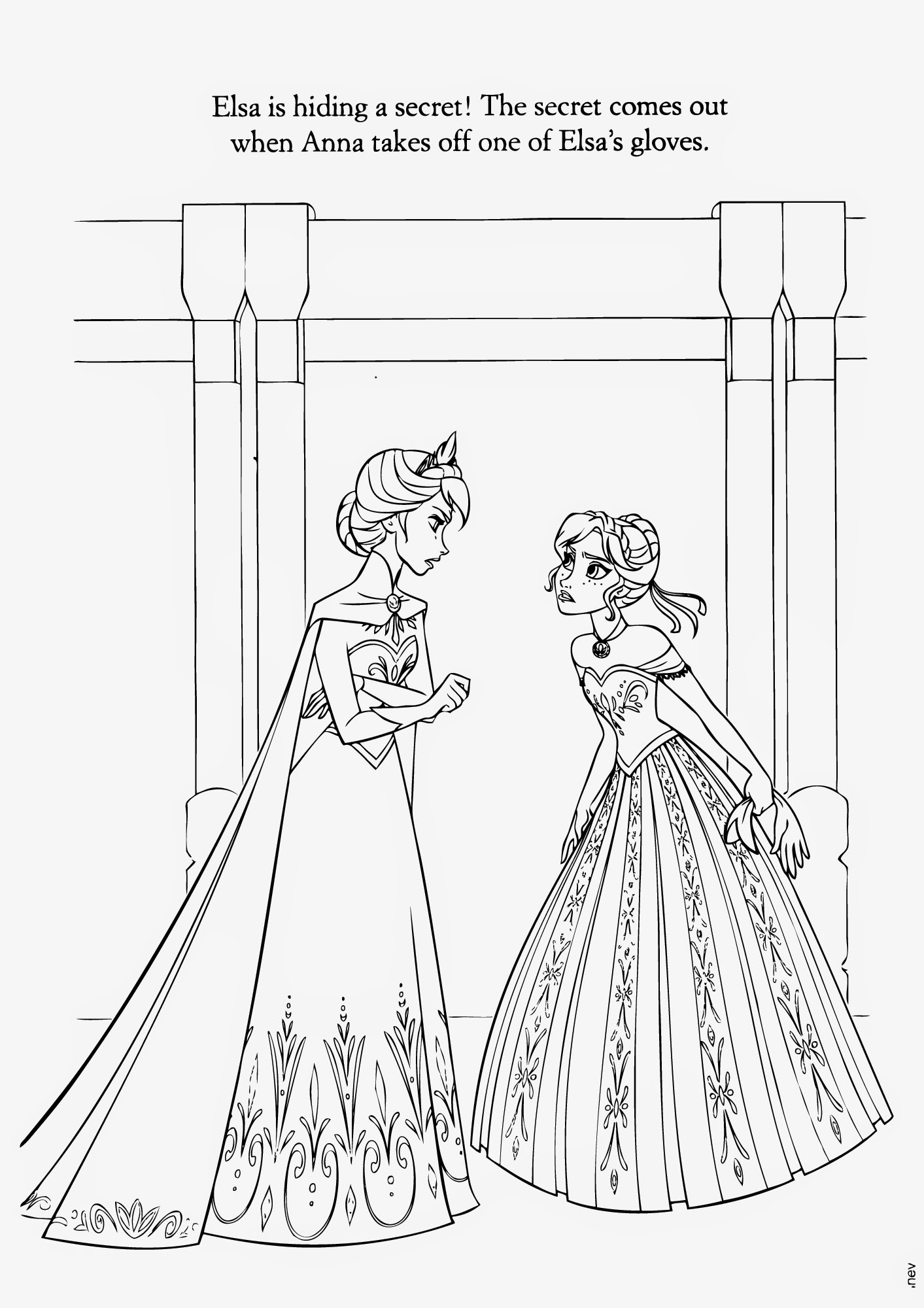 Download Elsa Coronation Coloring Page - 144+ SVG Design FIle for Cricut, Silhouette and Other Machine