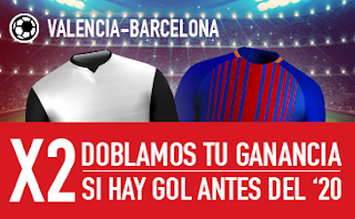 sportium promocion Valencia vs Barcelona 8 febrero