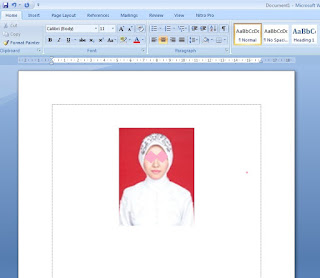 Hasil Memotong Gambar di Word