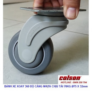 Bánh xe xoay 360 càng nhựa Colson 3 inch chịu tải nhẹ | STO-3856-448 www.banhxedayhang.net