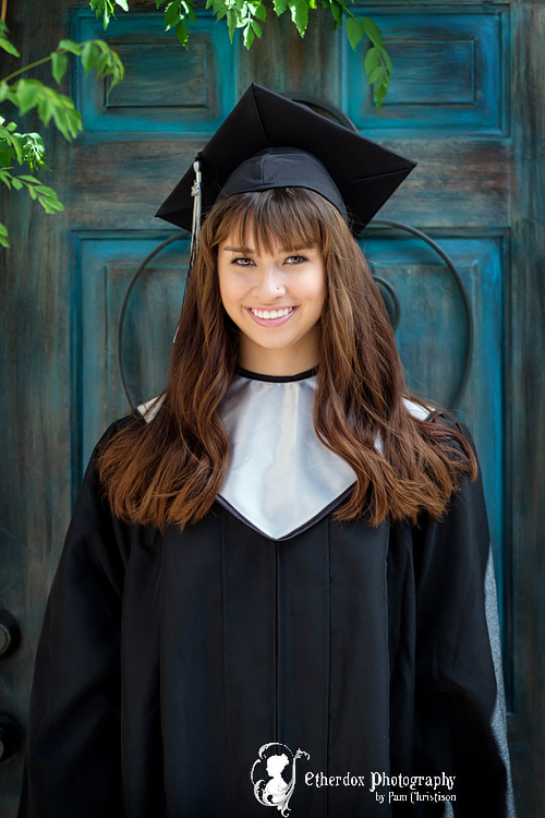 Professional portrait of a beautiful high school senior girl