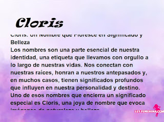 significado del nombre Cloris
