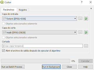 Geoprocesos sin reproyectar capas