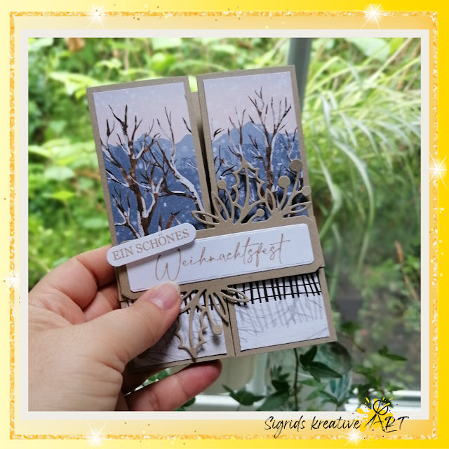 stampin up - weihnachtskarten basteln - karten basteln - cardmaking - festtagsklassiker - schlittenfahrt im Schnee