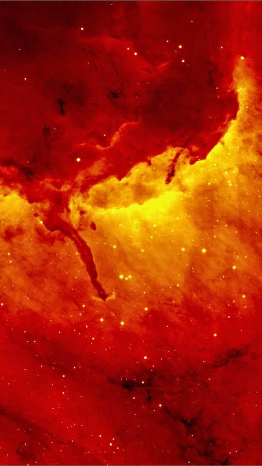 Red Outer Space Nebula Android Wallpaper