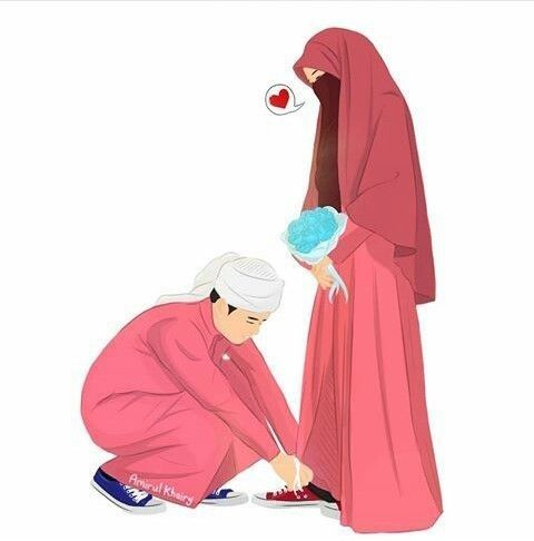 40 Cute Muslim  Couple  Cartoon DP Pics HD Images Wallpaper 