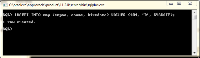 Implicitly insert null value in table