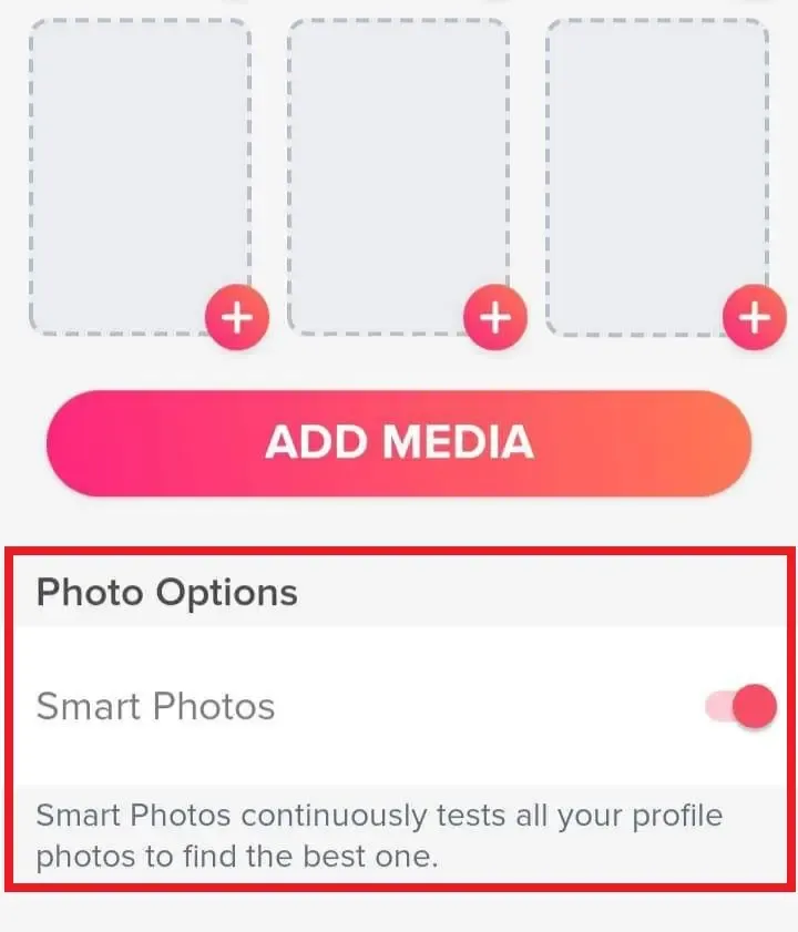 Enable Tinder smart photos feature