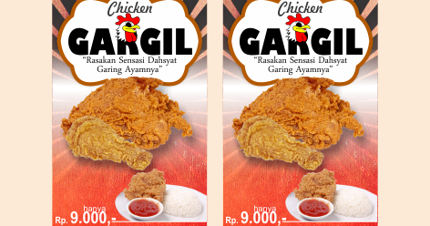 Download Desain Banner Chiken Gargil format CDR ~ Banten Art Design