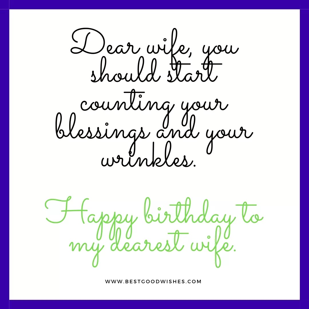 funny birthday wishes for wife