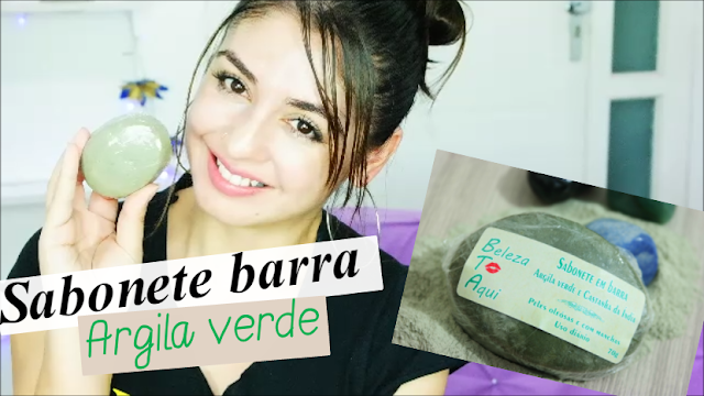 pele oleosa, acne, manchas de pele, sabonete em barra, argila verde, sabonete artesanal, cosmético natural, sabonete em barra argila verde