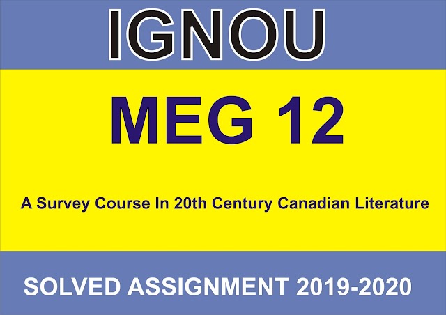 MEG 12 Solved Assignment 2020- 21