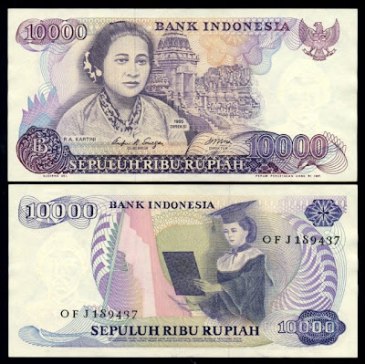  Bergambar pengasah intan dengan tanda air Dewi Sartika 1980 - 1988