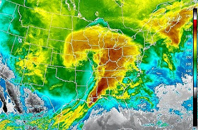 Cold front moving across US in 2011