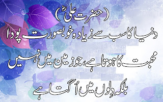 Quotes of Hazrat Ali in Urdu