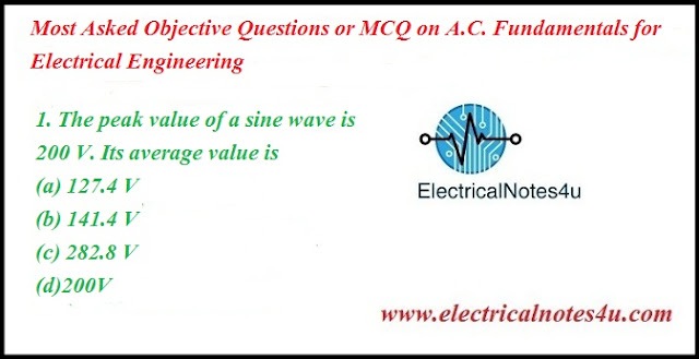 MCQ on AC Fundamentals for Electrical Engineering