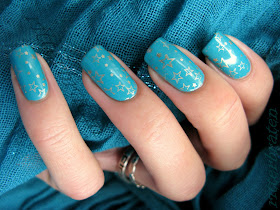 China Glaze Custom Kicks swatch konad stamping