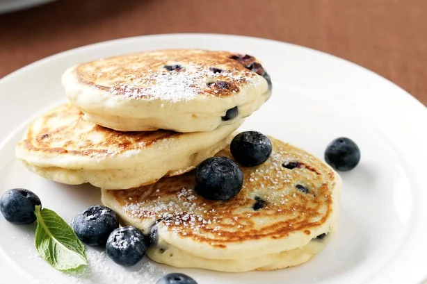 Ultimate Fat Fluffy Blueberry Pancakes