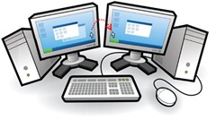 Moving the mouse from one computer to the other (similar to multi monitor support)