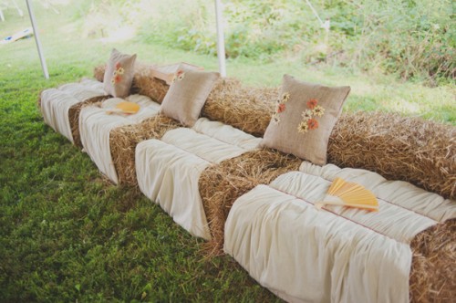 They also have some cool hay bale seating ideas like this one