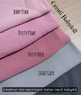 Kelebihan dan Kekurangan Bahan Ceruti Babydoll