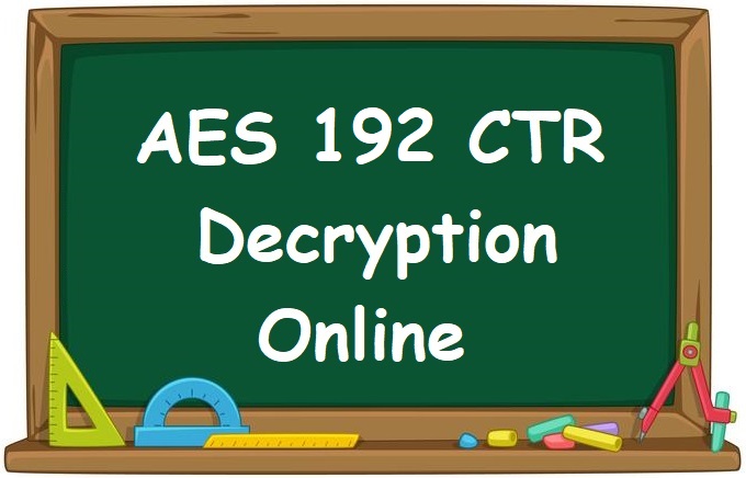 AES 128 CTR Decryption Online