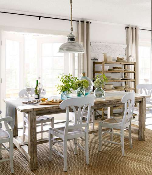 White Farmhouse Dining Room Table