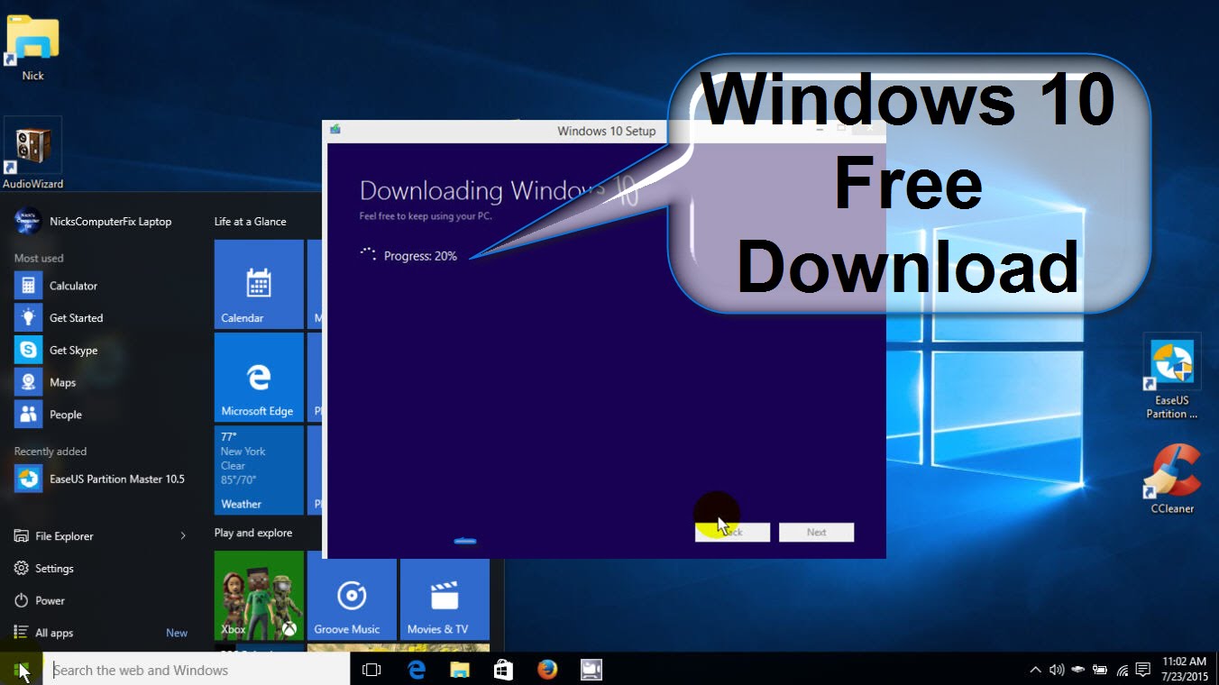 Windows 10 Upgrade herunterladen
