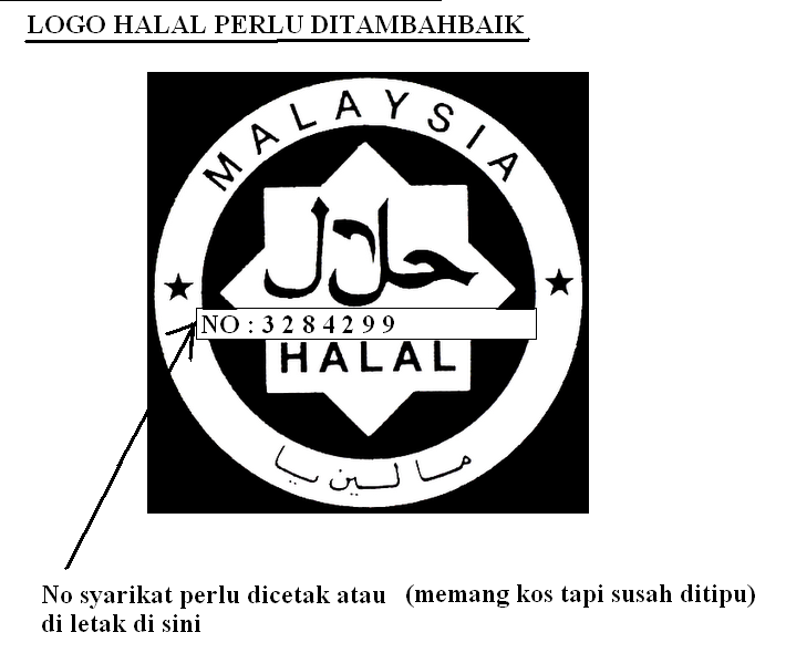 logo halal yang sah. Bukan halal yang melibatkan