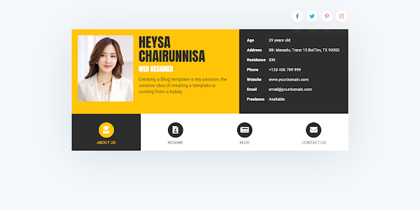 ProfilevCard Premium Blogger Responsive Template Download