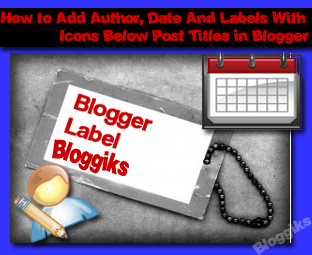 How to Add Author, Date And Labels With Icons Below Post Titles in Blogger