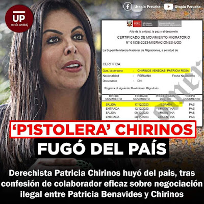 CHIRINOS ESCAPÓ DEL PERÚ