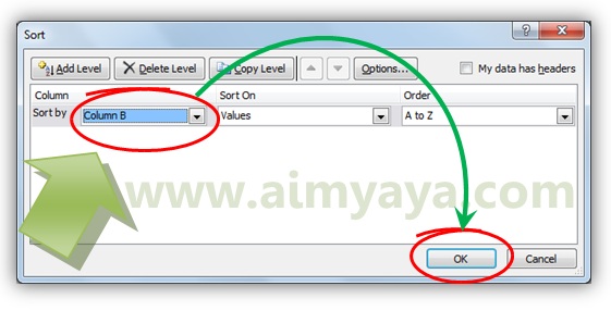 Pengurutan atau sorting data merupakan hal yang biasa dilakukan di microsoft excel Cara Mengurutkan(Sort) Data Berdasarkan Baris/Kolom di Excel