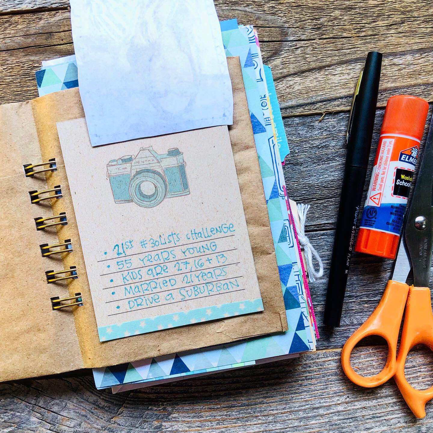 #30lists #30 days of lists #currently #right now #printable #junk journal #mini book 
