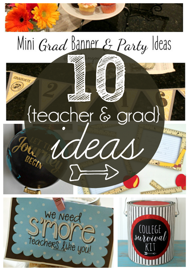 10 Teacher & Grad Ideas at GingerSnapCrafts.com #teacher #grad #giftideas