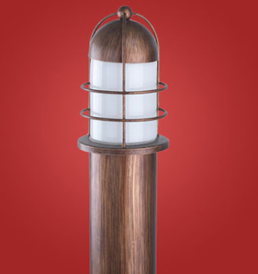 The Minorca 89536 - IP54 Bollard, outdoor garden lamp in a copper finish(floor lamp)