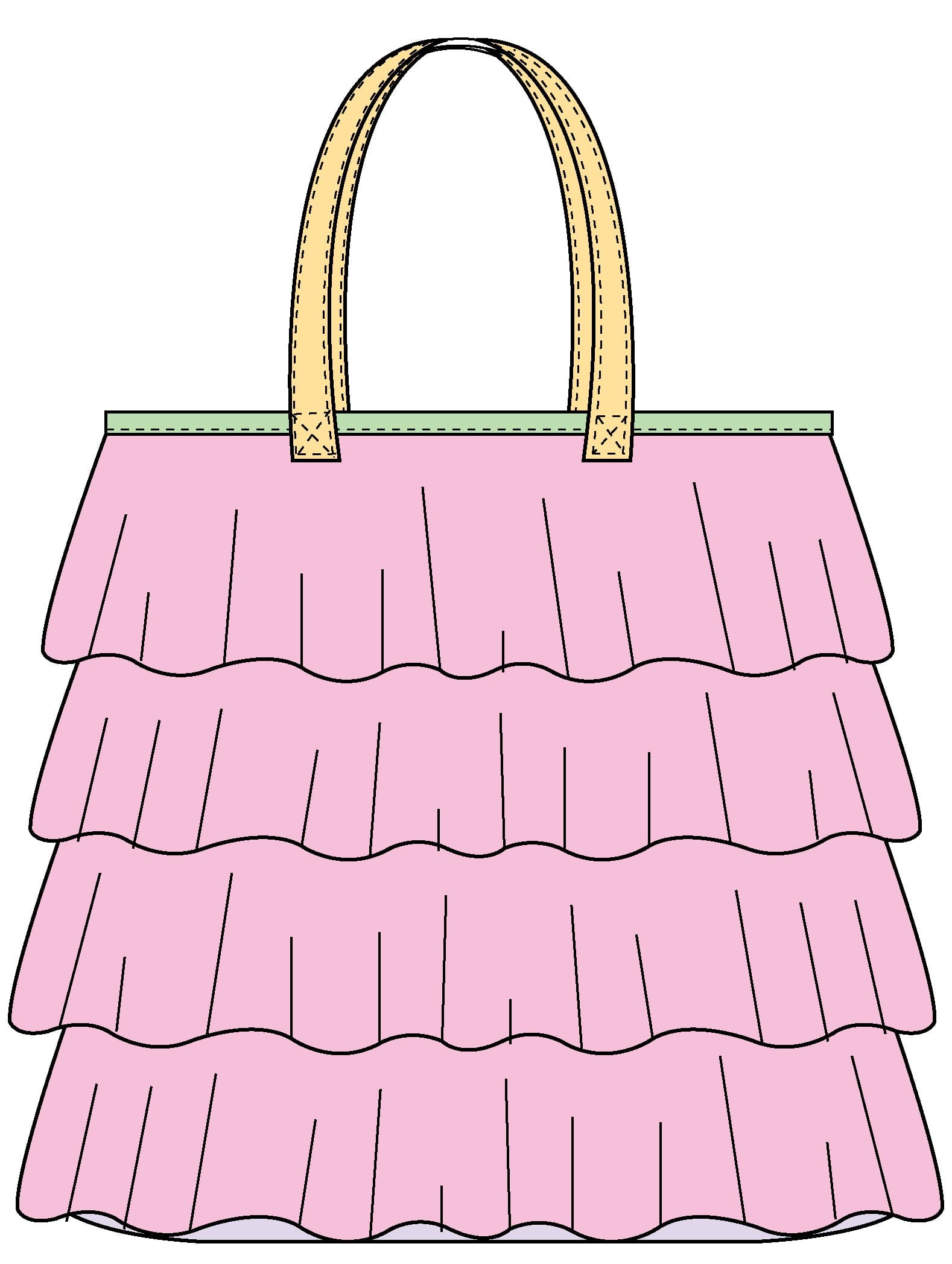 Oversized Ruffle Tote Pattern