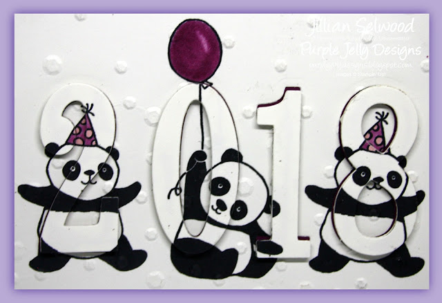 Scattered Sequins DTIEF, Party Pandas, 2018 New Year Card