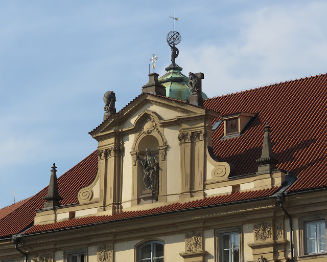 Facade of the Clementinum, Seen from Mariánské náměstí (Virgin Mary Square), Staré Město (Old Town), Prague