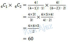 4 kombinasi 1 dan 6 kombinasi 2