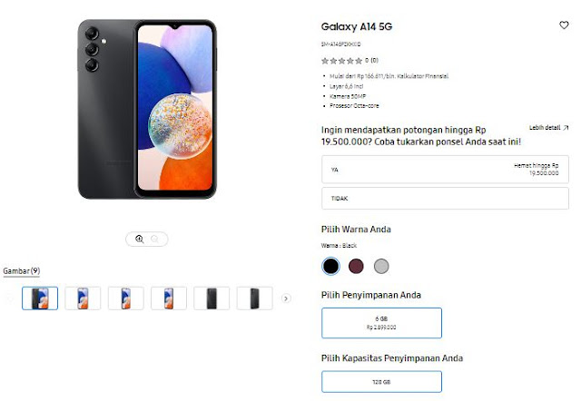 Harga Samsung Galaxy A14 5G